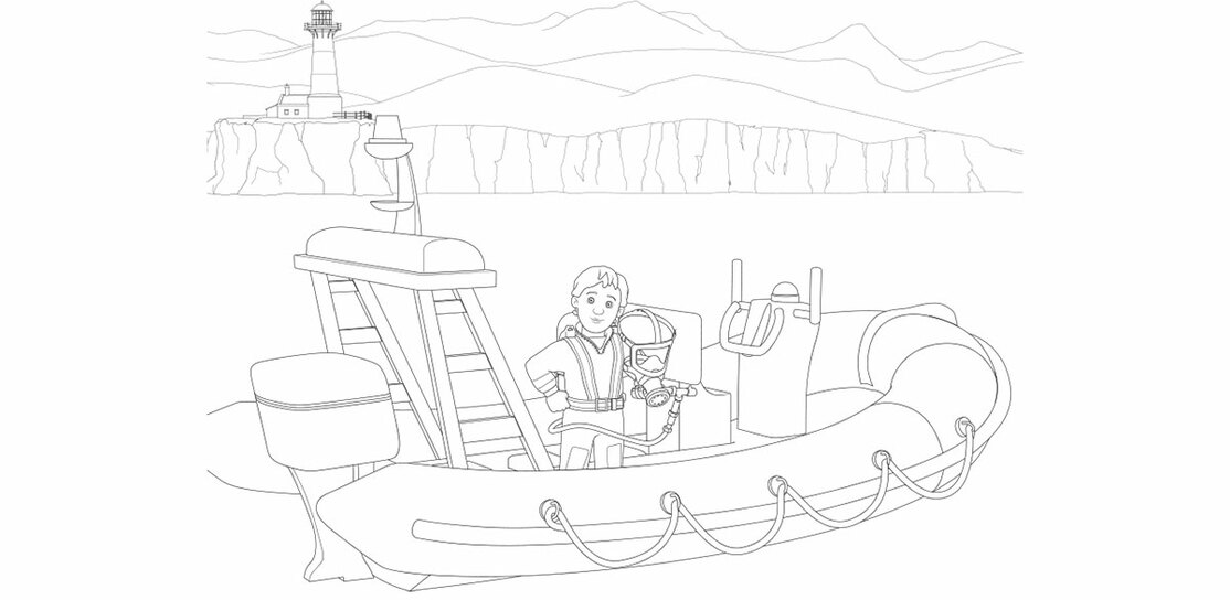 Kolorowanka - Strażak Sam 14