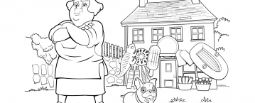 Kolorowanka Staś i fajna babcia