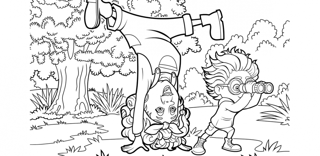 Kolorowanka Staś i fajna babcia