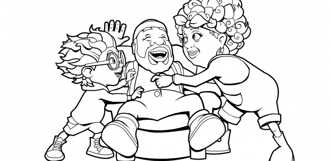 Kolorowanka Staś i fajna babcia