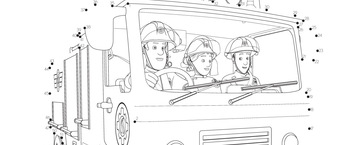 Połącz kropki - Strazak Sam